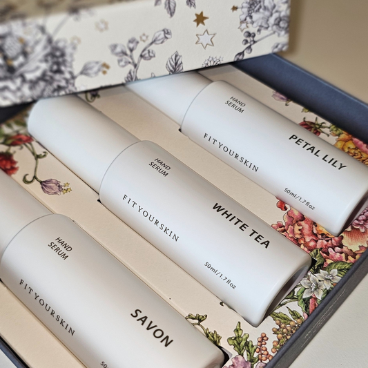 Gavesett med 3 håndserum fit your skin