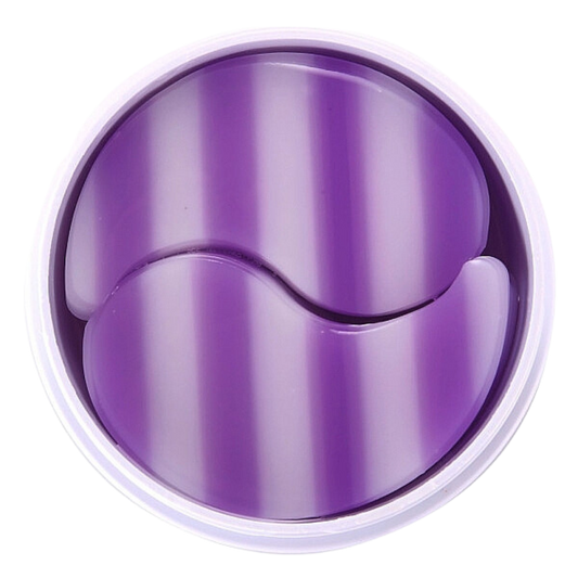 Produktbilde av en åpnet krukke med Koelf Hydrogel Øyemasker Ice-Pop - Blåbær og Krem