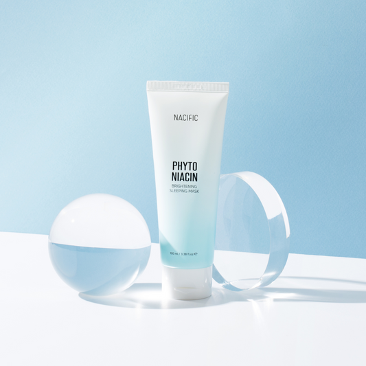 Bilde av NACIFIC Phyto Niacin Brightening Sleeping Mask på blå bakgrunn