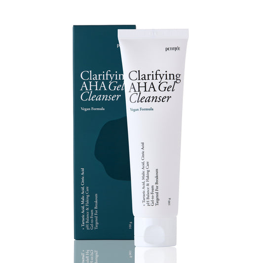 Produktbilde av Petitfee AHA Clarifying Gel Cleanser + forpakning