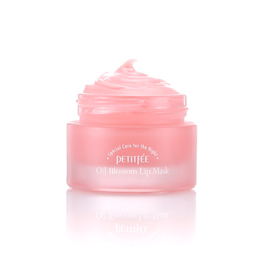 Bilde av en åpnet krukke med Oil Blossom Lip Mask fra Petitfee