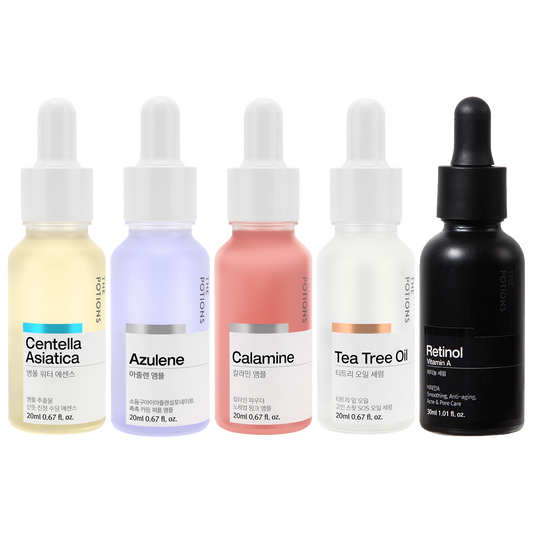 Bilde av serumsett som skal redusere akne med 5 ampuller fra The Potions