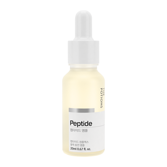 Produktbilde av The Potions peptide ampull med Peptide som øker kollagenproduksjon og gir jevn hudtone