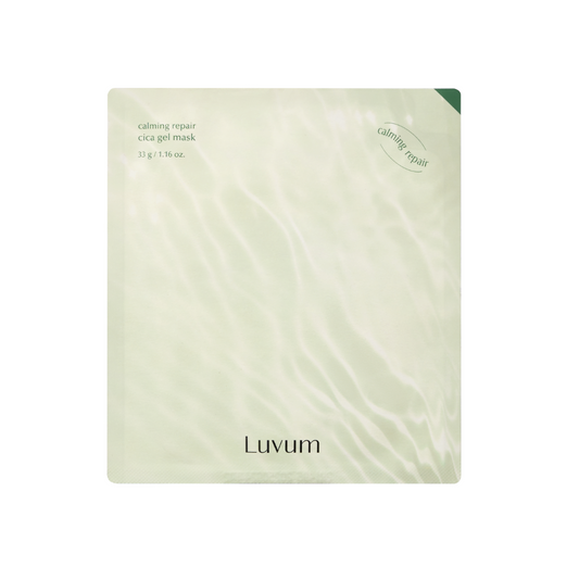 Produktbilde av forpakningen til Luvum Calming Repair Cica Gel Mask