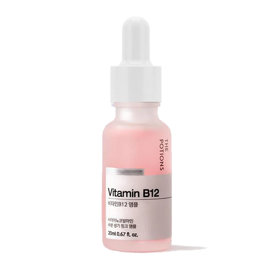 The Potions Vitamin B12 Ampull 20ml. Styrker huden, jevner ut hudtonen og forebygger aldringstegn. - KaRebeauty