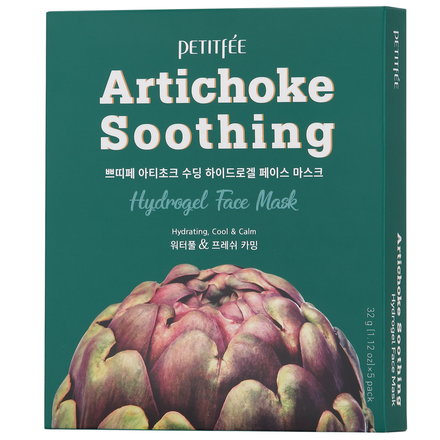 Petitfee Agave artichoke soothing Hydrogel Face Mask (5stk) - KaRebeauty