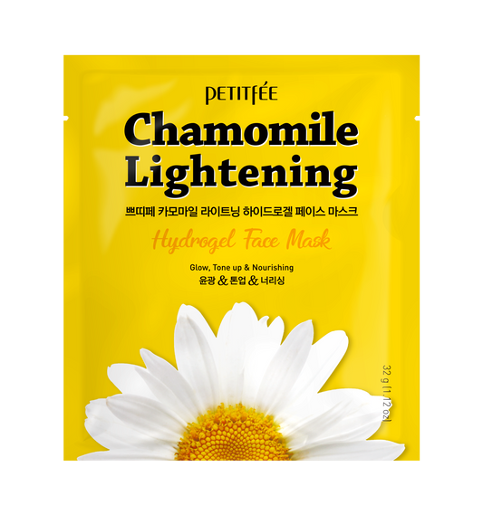 Petitfee Chamomile Lightening Hydrogel ansiktsmaske (1stk) - KaRebeauty