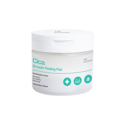 The Potions Cica Smooth Peeling Pad 130g. Quick fix som revitaliserer og fornyer huden. - KaRebeauty