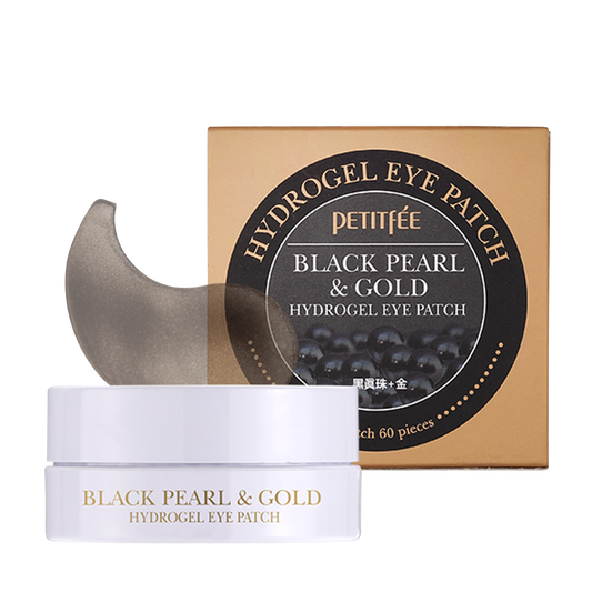 Petitfee Black Pearl & Gold Hydrogel Øyemaske (60stk) - KaRebeauty