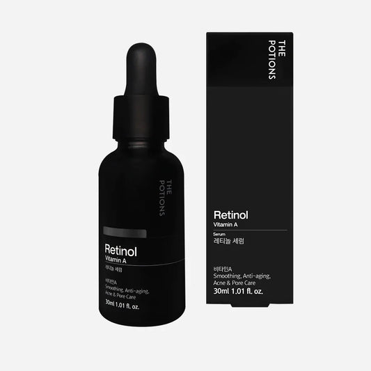 Produktbilde av The Potions Retinol Serum og forpakningen
