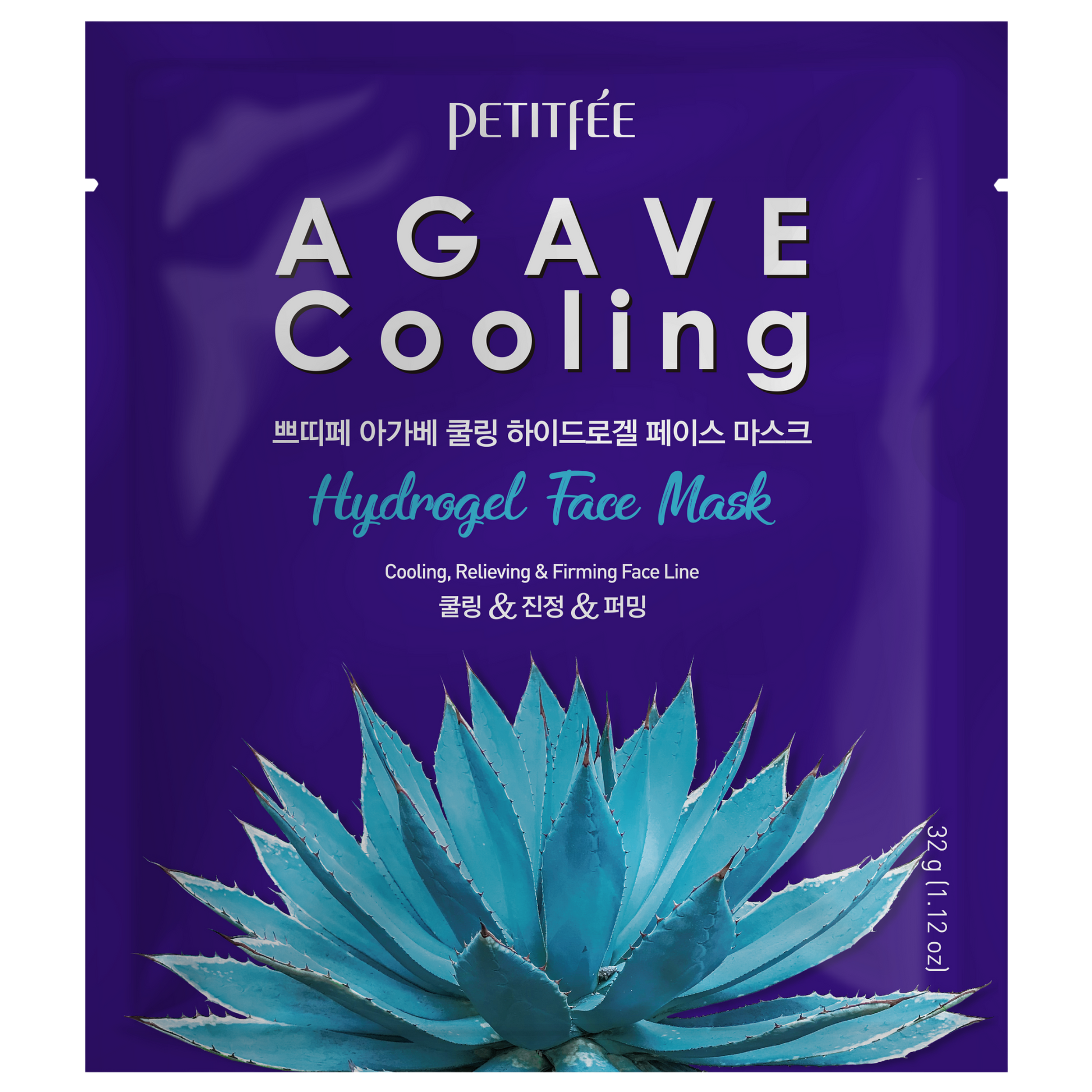 Petitfee Agave Cooling Hydrogel Face Mask (1stk) - KaRebeauty