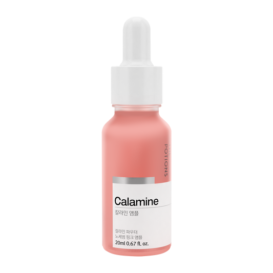 The Potions Calamine Ampull 20ml. Beroliger irritert hud og fjerner rødheter. - KaRebeauty