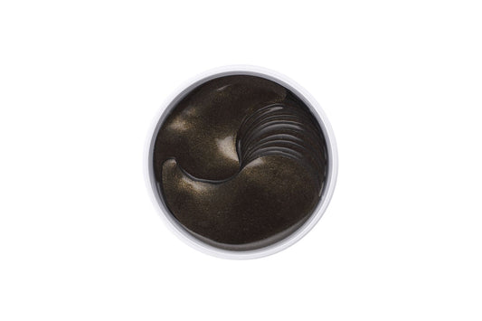 Bilde av åpnet krukke med Petitfee Black Pearl & Gold Hydrogel Øyemaske