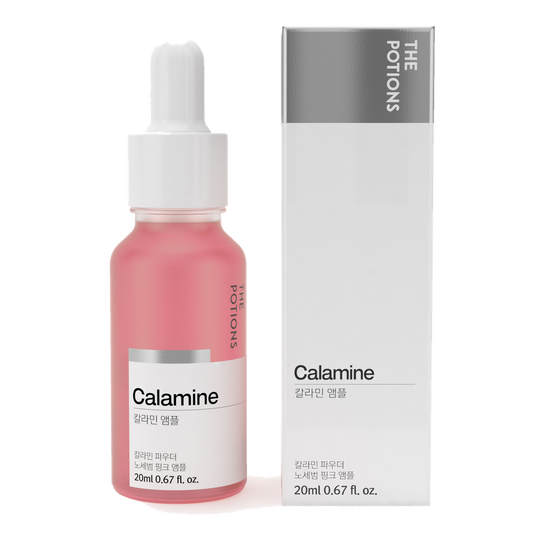 The Potions Calamine Ampull 20ml. Beroliger irritert hud og fjerner rødheter. - KaRebeauty